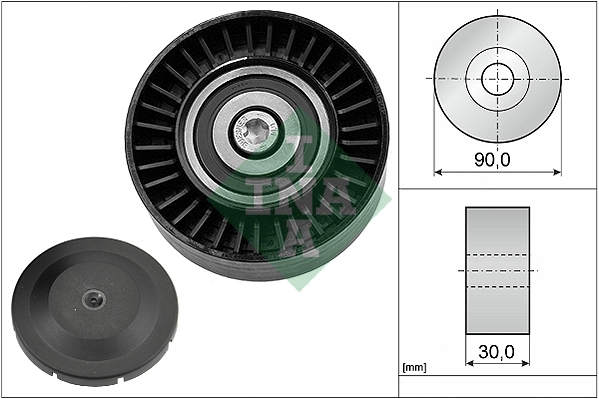 Deflection/Guide Pulley, V-ribbed belt